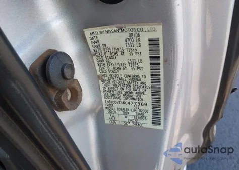 2006 Nissan Frontier Xe из США, поврежденный, VIN 1N6BD06T46C477369